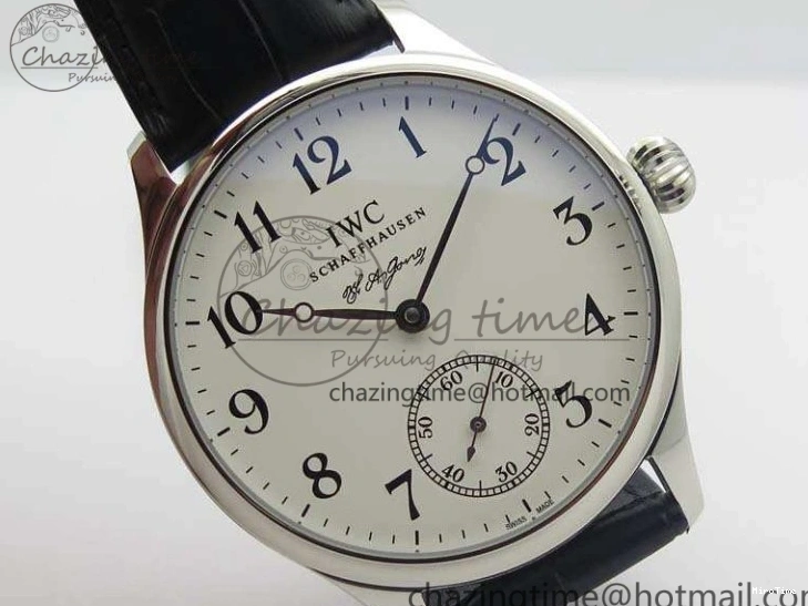 MIROTIME 0423 Durable Portuguese Fa Jones IW544202 SS GSF 1:1 Best Edition White Dial On Leather Strap 7229